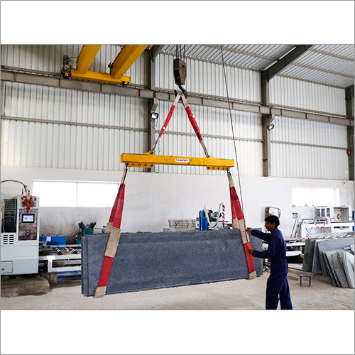 Granite Slab lifted by a crane