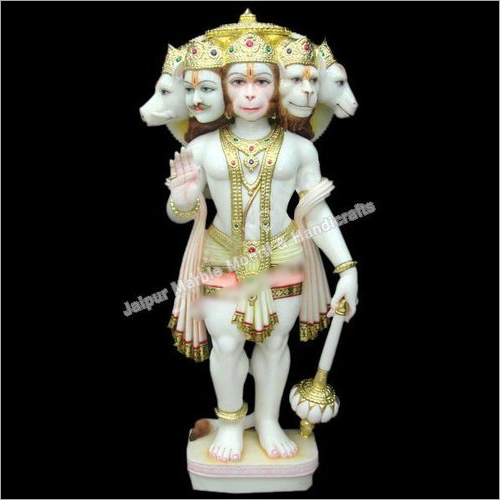 Marble Panchmukhi Hanuman Ji Standing Statue