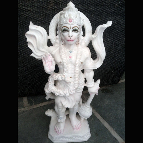 Marble Hanuman Ji Statue with Gada