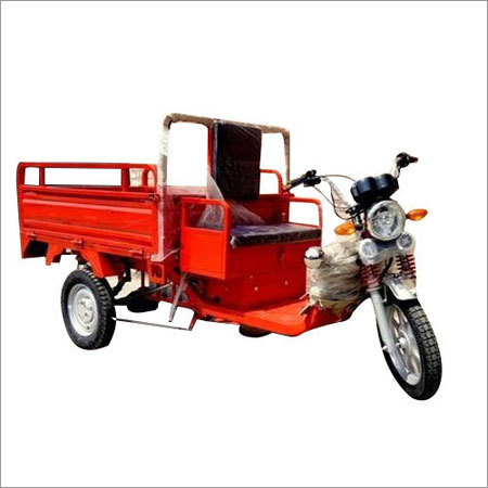 E Rickshaw Loader - 2000x1200x1500 mm, Red, Lead-Acid Battery | Electric Power, 500 kg Load Capacity, 80 km Range