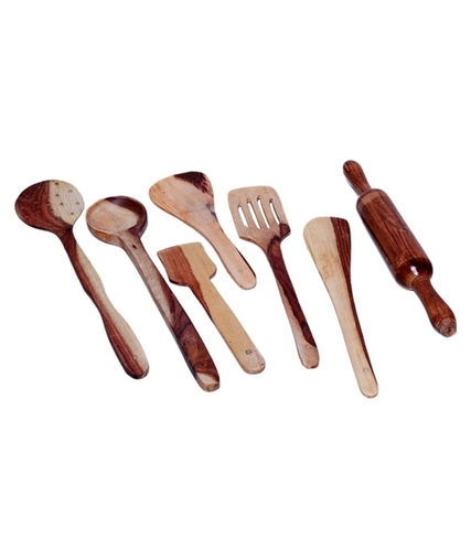 Desi Karigar 6 Ladles + 1 Rolling Pin