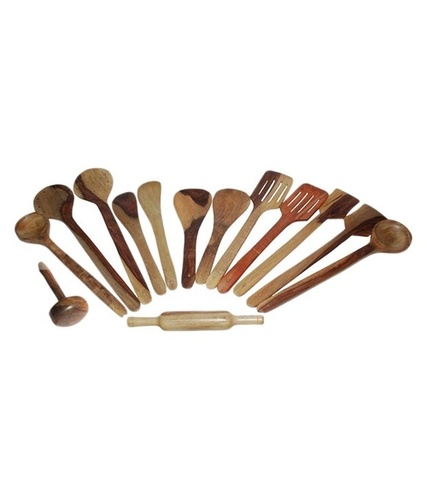 Desi Karigar Wooden kitchen tools Set of 14