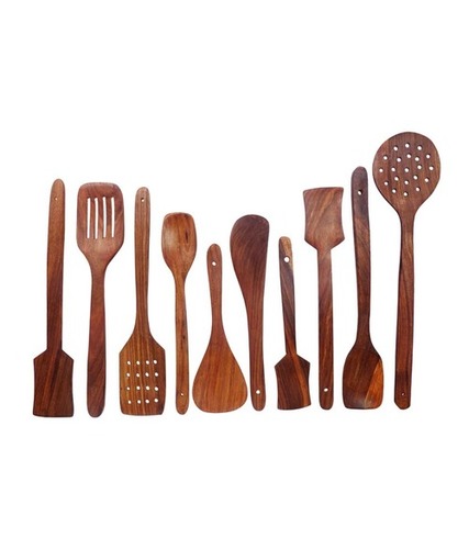 Desi Karigar Wooden Spoon Set of 10 Pieces