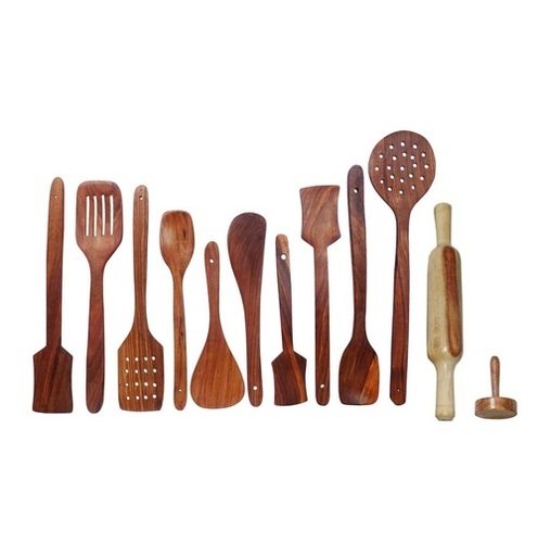 Desi Karigar Wooden kitchen tools set of 12