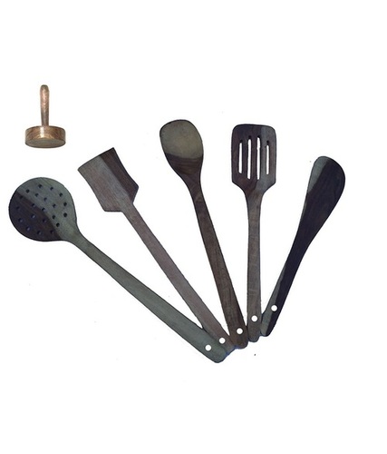 Desi Karigar Wooden Ladle Set of 6 Pieces