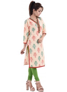 Printed Rayon Kurti - Modern Style, Short Sleeve | Casual, Daily Wear, Perfect for All Seasons