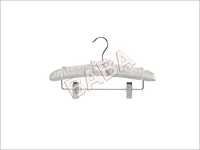 Satin Padded Hangers - Wood & Metal, 17x5 Inches, White | Soft Padding, Non-slip Grip, Chrome Hook