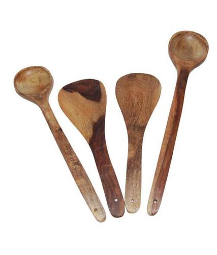 Desi Karigar Wooden 4 ladles