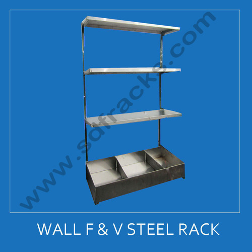 Wall Vegetable Rack - Steel Single-Sided Storage Shelving | Ideal for Supermarkets and Markets, Large Capacity for Fruits