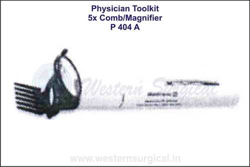 Physician Toolkit(5X Comb/Magnifier) - Color: Black White