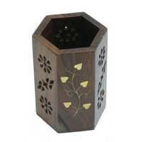 Desi Karigar Wooden Pen Stand (Brown) Buy 1 Get 1 Free