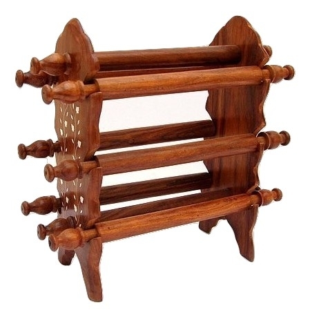 Desi Karigar Wooden Bangle Stand (Brown, 6 rod))