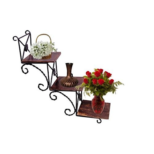 Desi Karigar Beautiful Wooden Wall Hanging Shelve a unique Wall Art in stair Shape