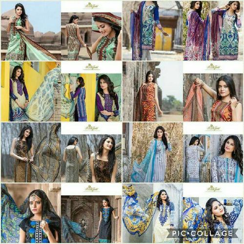 cotton suit with pure chiffon dupatta