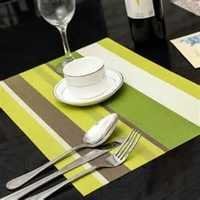 Plastic Table Mat - Rubber Tpr Back Material, Machine Made Design With Elegant Patterns For Modern Dining Experiences