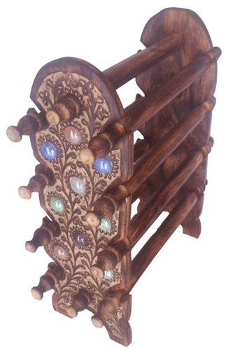 Desi Karigar Wooden Bangle Stand ( Black )