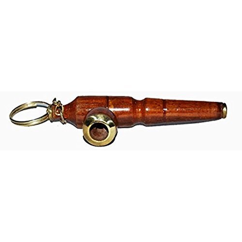 Brown Desi Karigar Antique Smoking Pipe With Key Chain