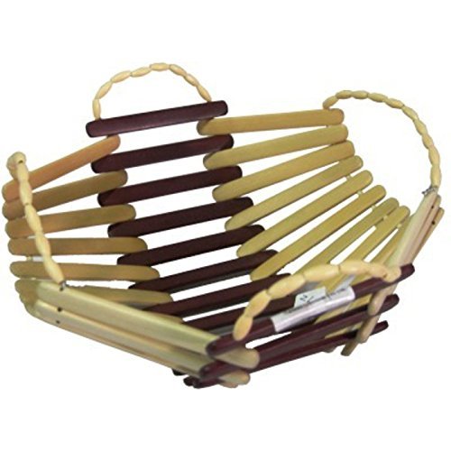 Desi Karigar Wooden Bamboo Fruit & Vegetable Basket With Handle Buy 1 Get 1 Free