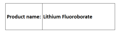 Fluoroborates