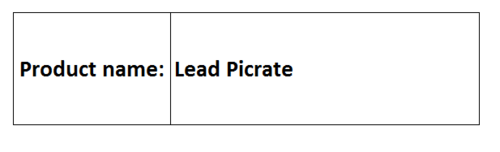 Lead Picrate