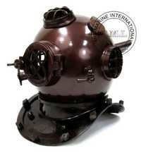 Diving Helmet Mark V - Nautical Diver's Helmet In Dark Copper Antique Finish