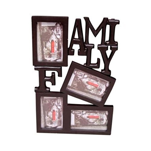 Desi Karigar Wooden and Antique Wall Hanging Family Photo Frame 4 in 1