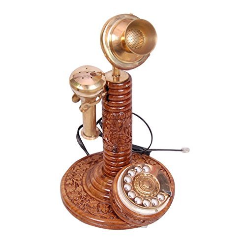 Desi Karigar Antique Vintage Maharaja Style Brass Phone Fully Working.