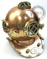 Copper Antique Diver's Helmet Mark V - Nautical Diving Helmet