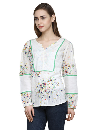 Full Sleeve Shirts - Cotton Material, Size L/ M/ S/ XL/ XXL, Multi Color, Printed Pattern, Sweetheart Neck, Curved Hemline | Cool Dry, Quick Dry, Regular Fitting