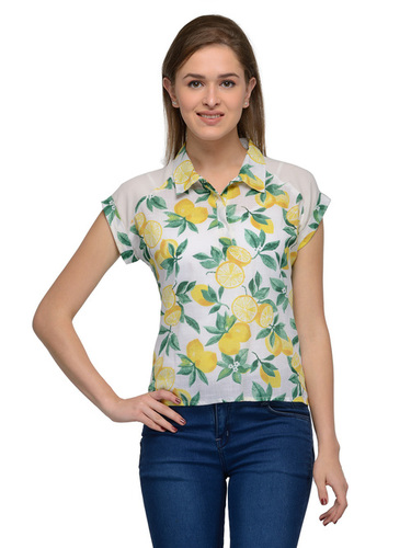 Shirts - Cotton Poly Crepe, Short Sleeve, Multi Color, Regular Fit, Round Neck with Curved Hemline, Quick Dry, Ideal for Casual Wear