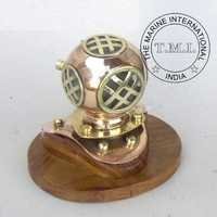 Copper & Brass Diver Helmet With Base