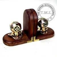 Diving Helmet Bookend Pair