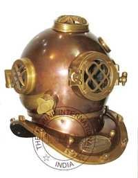 Copper & Brass Antique Mark V Diving Helmet