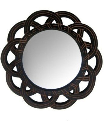 Desi Karigar Wooden MDF Decorative Hand Carved Wall Mirror