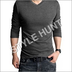 Printed V Neck T Shirt