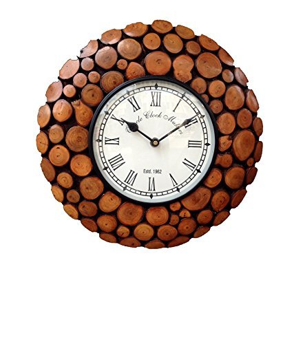 Desi Karigar Wooden Antique Wall Clock By DESI KARIGAR