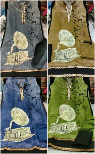 Beautiful semi stitched rayon SUIT