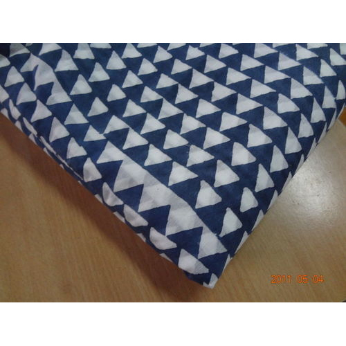 5 Meter indian Hand Block Print Fabric Sanganeri Cotton Indigo Blue Fabric