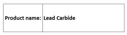 Lead Carbide