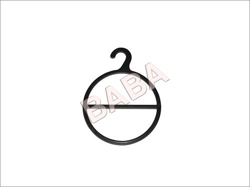 Plastic Scarf Hangers - Plastic, 10cm Diameter, Black | Durable, Space-Saving, Lightweight, Easy Storage, Neat Display, J-Hook