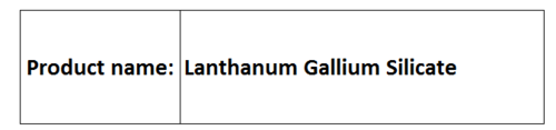 Lanthanum Gallium Silicate