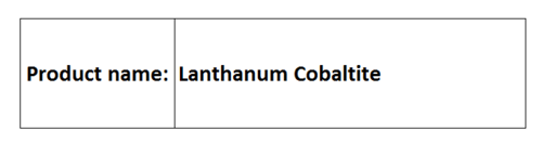 Lanthanum Cobaltite