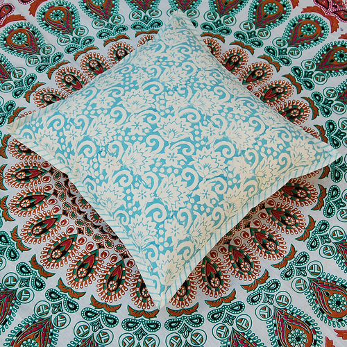 Multicolor Hand Block Print Cushion Covers