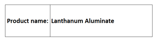 Aluminates