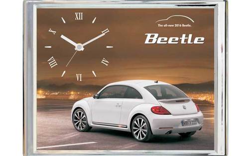 Promotional Wall Clocks - 9x11.5 Inches, Metallic Rectangle Design | 18-Month Warranty, Custom Colors & Patterns Available