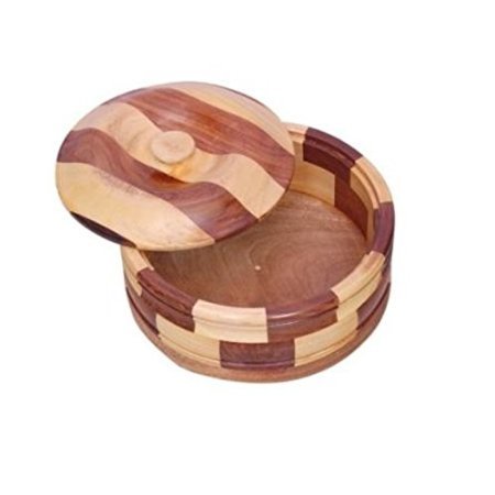 Desi Karigar Beautiful Wooden Antique Handcrafted Chapati Box