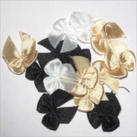 Ribbon Flowers - Satin Ribbon, Varied Sizes, Gold | Adorable Design, Easy Attachment, Skin Friendly, Elegant Look
