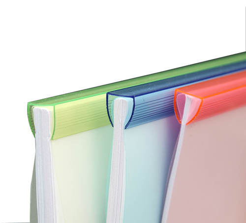 Report Cover (Strip File - Wide & Thick) - Polypropylene Assorted 5 Colors Secure Grip 1-60 Sheets Multi-Crease Design