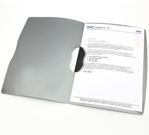 Report Cover (Swing Clip) - Plastic, A4 Size, Grey, Swing Clip | Secure Grip, Holds 50 Sheets, Durable Design