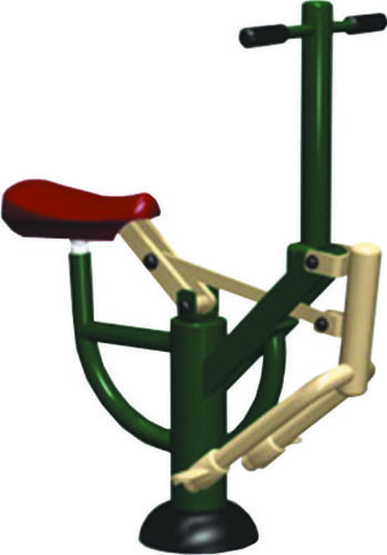 HORSE RIDER - Galvanized Steel Pipe 4" Dia, H-4' L-3'2" W-2', Red High-Density Foam Seat | Adjustable, Commercial Grade, Durable Weather-Resistant